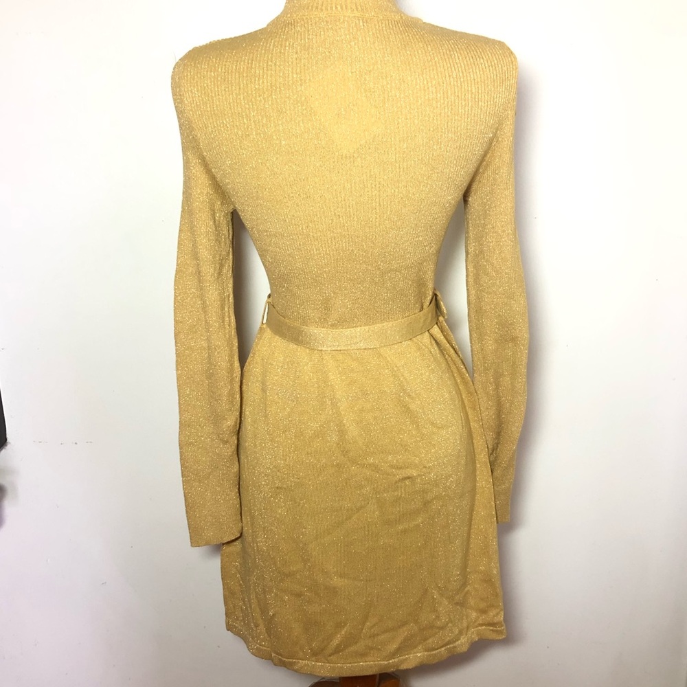 New Free People French Girl Sweater Mini Sweater Dress Gold New With Tags Gold - Picture 11 of 14
